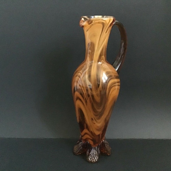 Amber Style Glass Pitcher Jug - Picture 3 of 4